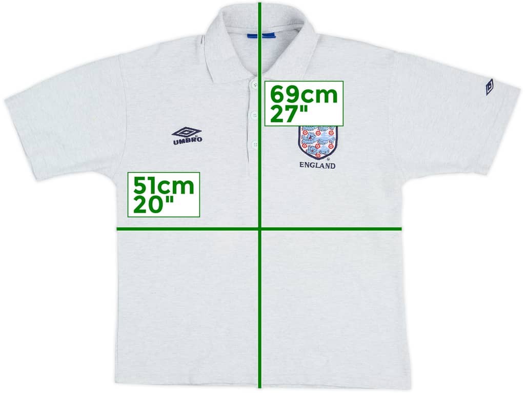 1998-00 England Umbro Polo Shirt - 9/10 - (M)