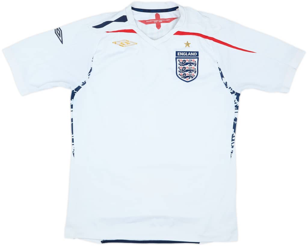 2007-09 England Home Shirt - 4/10 - (M)