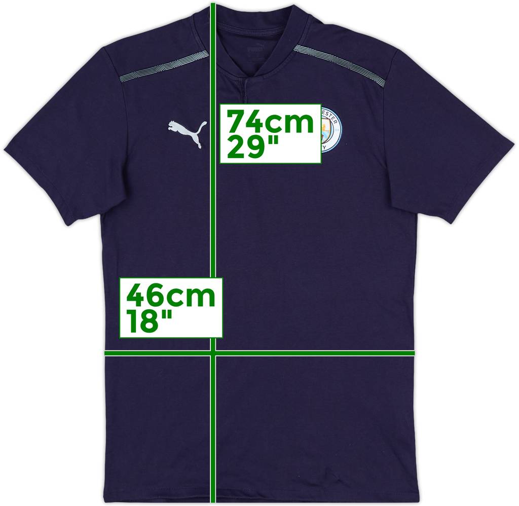 2021-22 Manchester City Puma Polo Shirt - 8/10 - (M)