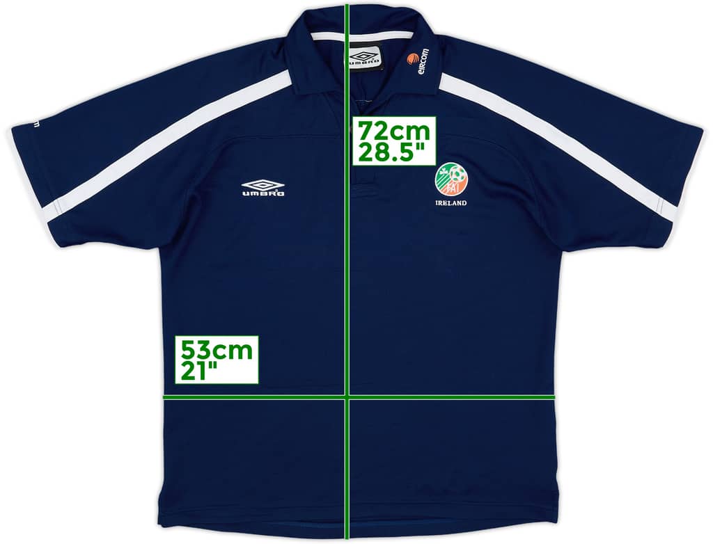 2000-01 Ireland Umbro Polo Shirt - 8/10 - (M)