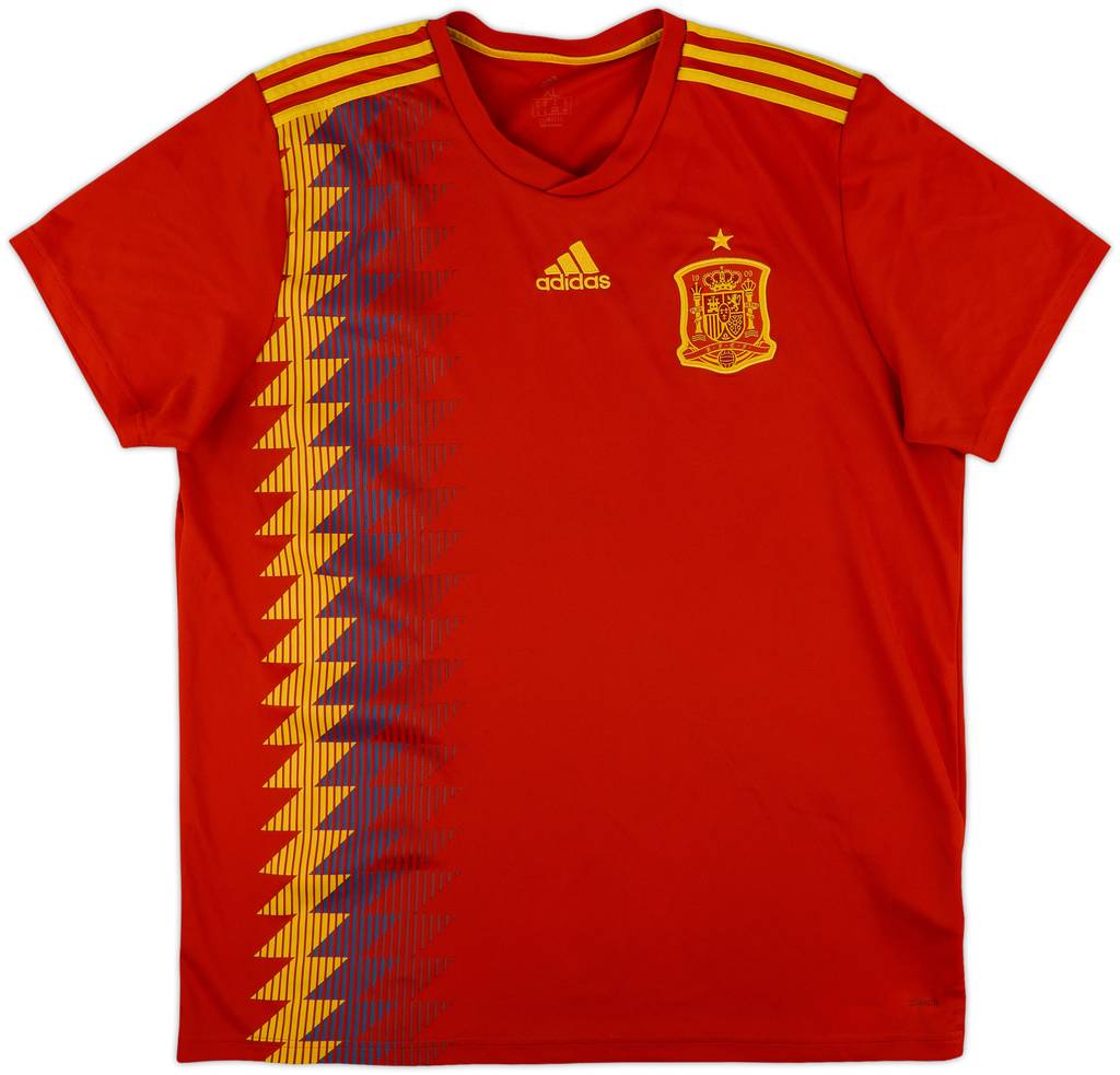 2018-19 Spain Home Shirt - 6/10 - (XL)