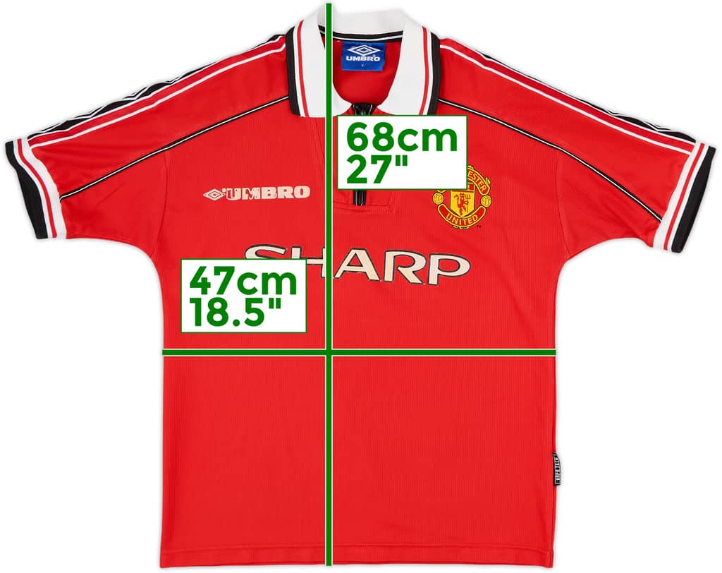 1998-00 Manchester United Home Shirt - 5/10 - (Y)