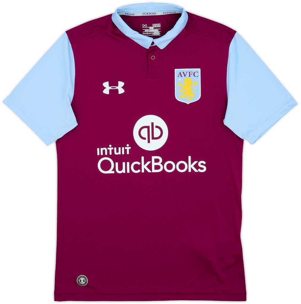 2016-17 Aston Villa Home Shirt - 10/10 - (M)