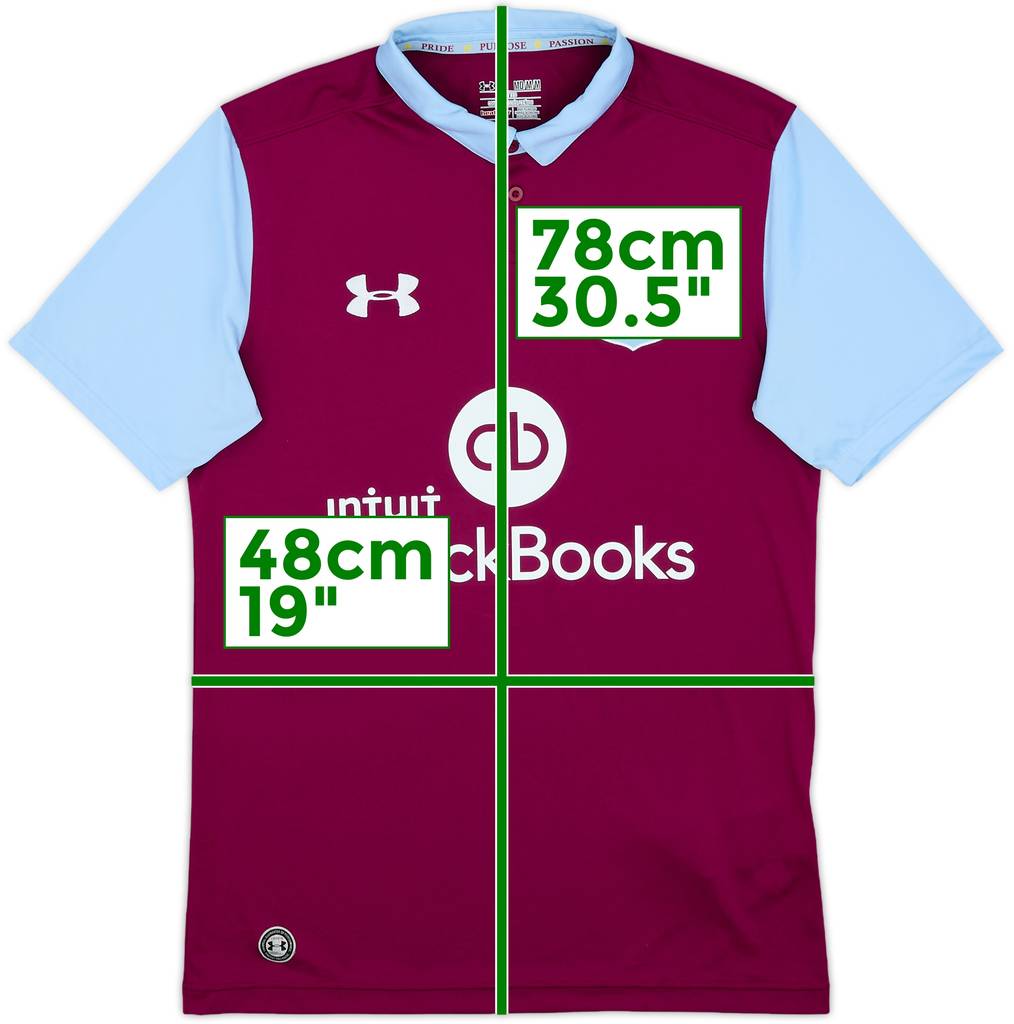 2016-17 Aston Villa Home Shirt - 10/10 - (M)