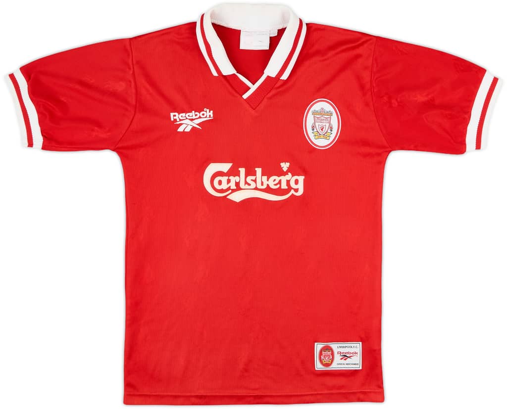 1996-98 Liverpool Home Shirt - 9/10 - (Y)