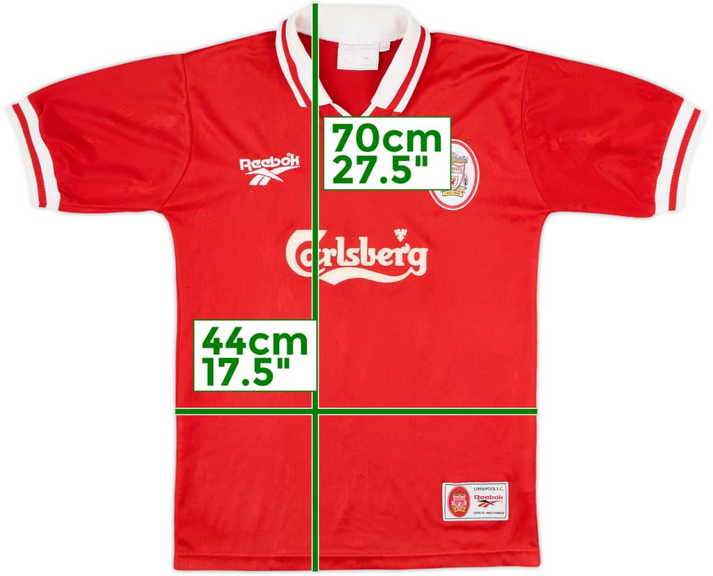 1996-98 Liverpool Home Shirt - 9/10 - (Y)