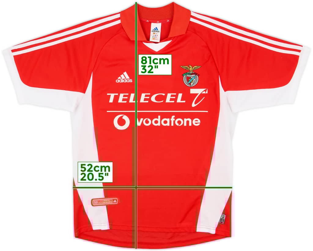 2001-02 Benfica Home Shirt - 8/10 - (M)