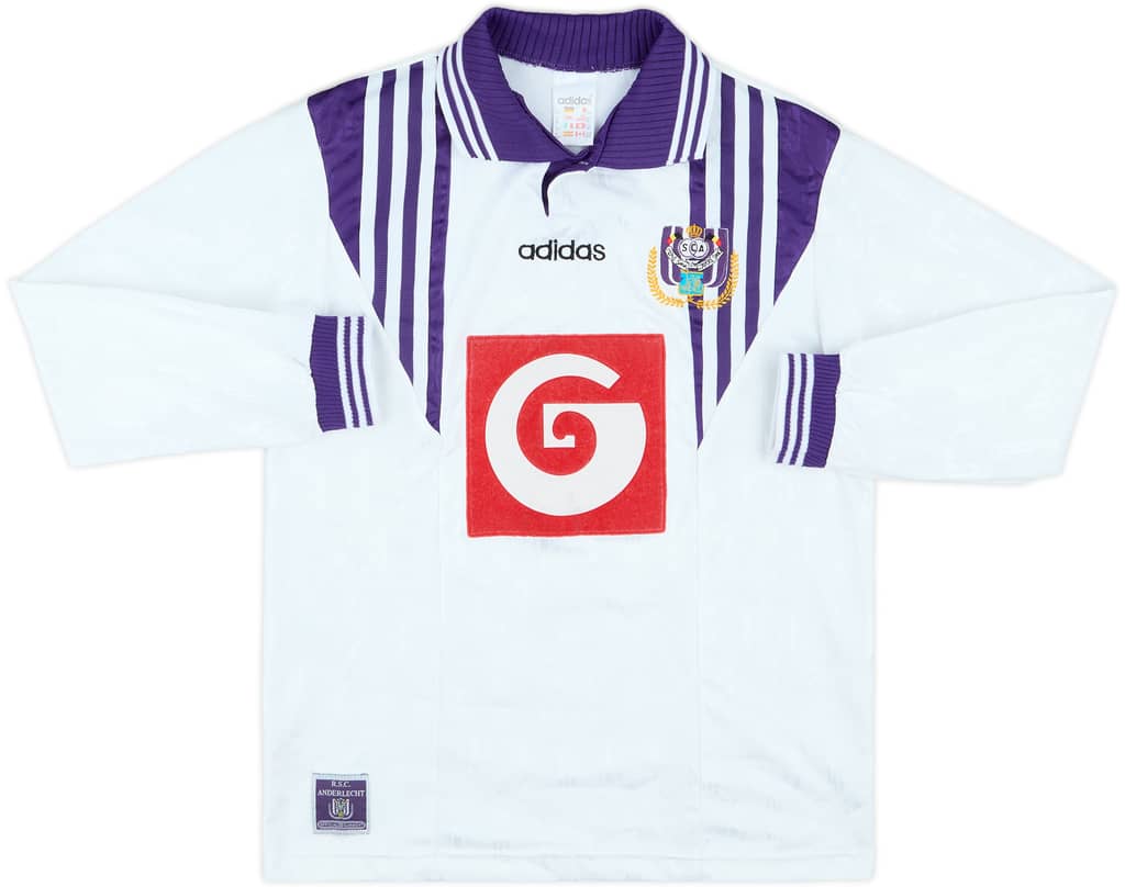 1996-97 Anderlecht Home L/S Shirt - 9/10 - (M.Boys)