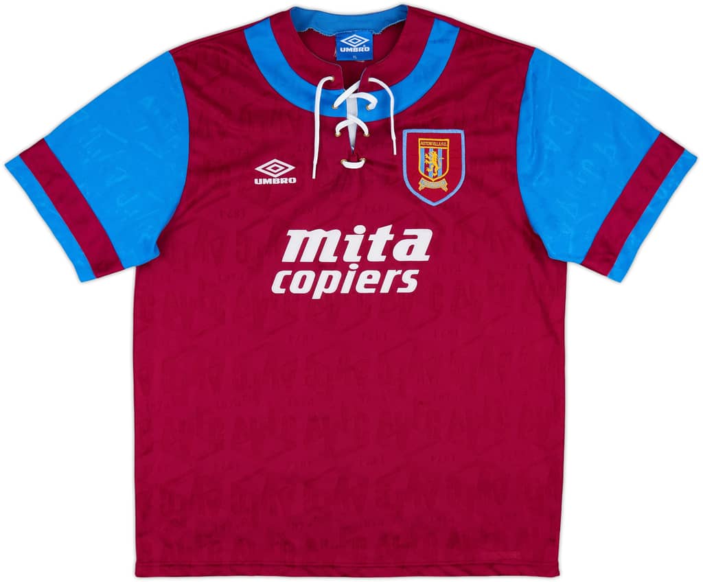 1992-93 Aston Villa Home Shirt - 10/10 - (XL)