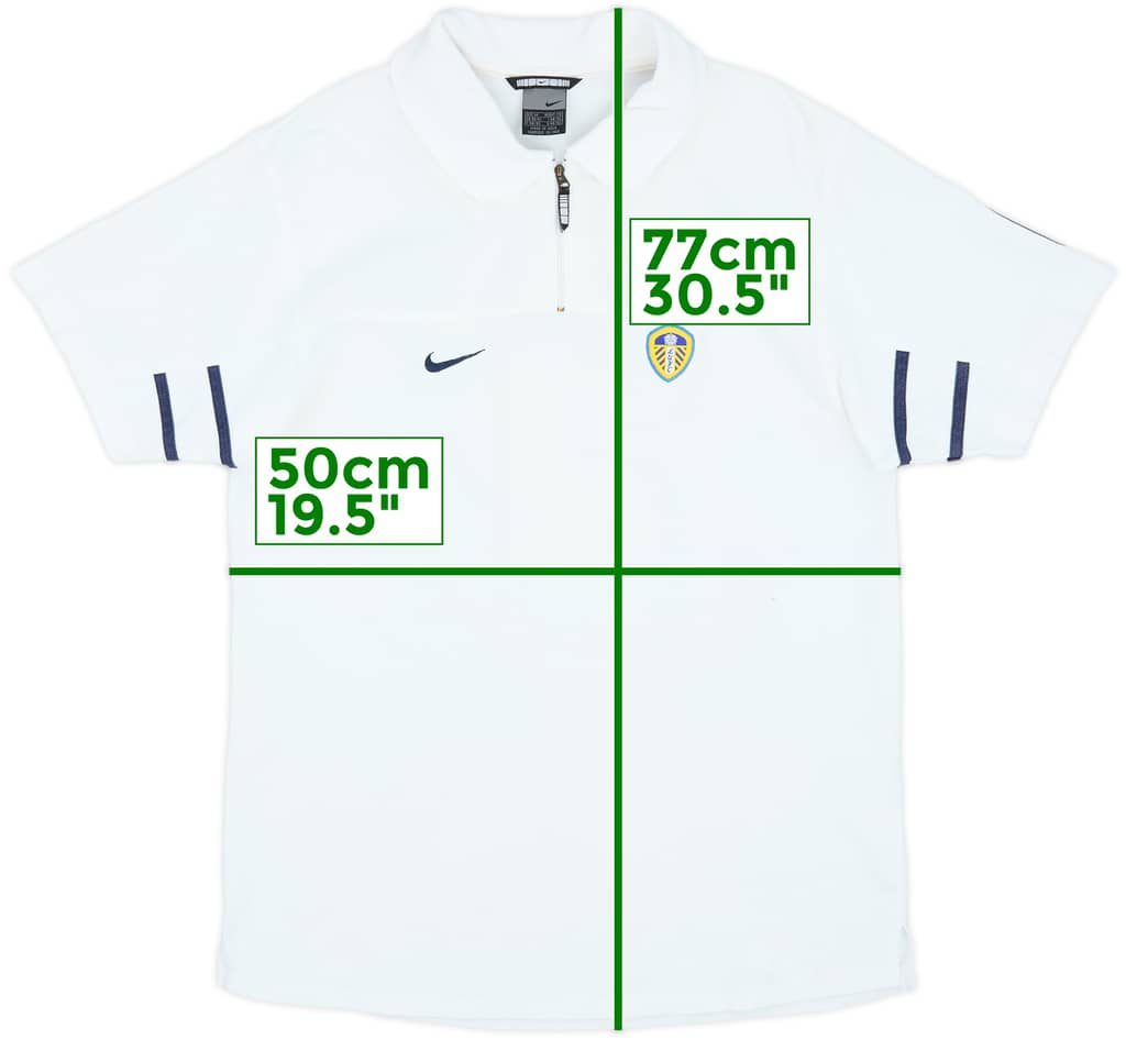 2003-04 Leeds Nike 1/4 Zip Polo Shirt - 9/10 - (M)