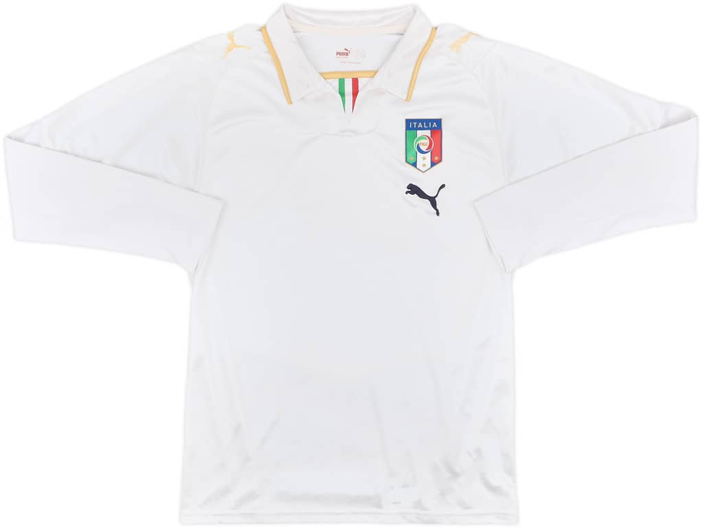 2007-08 Italy Away L/S Shirt - 4/10 - (S)
