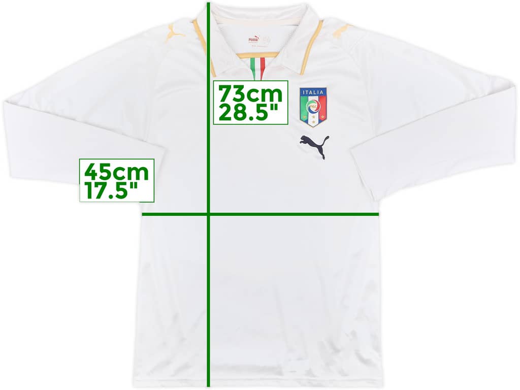 2007-08 Italy Away L/S Shirt - 4/10 - (S)