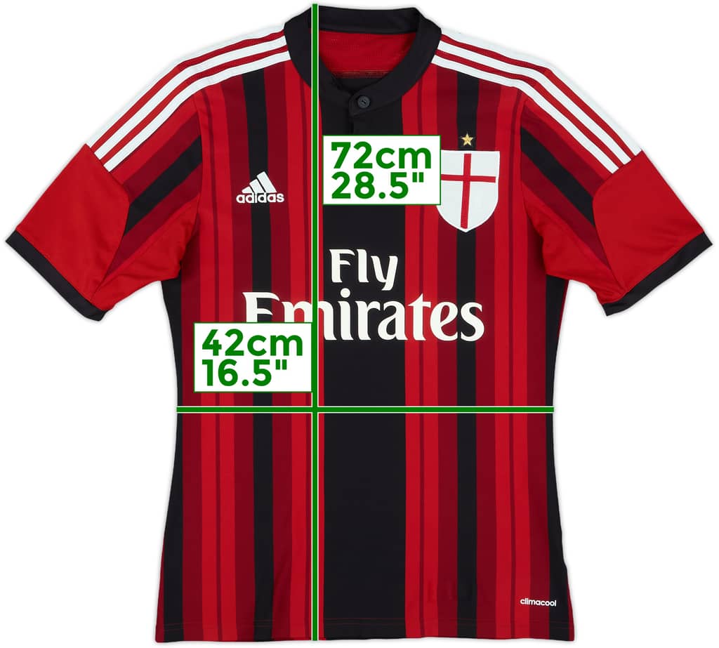 2014-15 AC Milan Home Shirt - 8/10 - (S)
