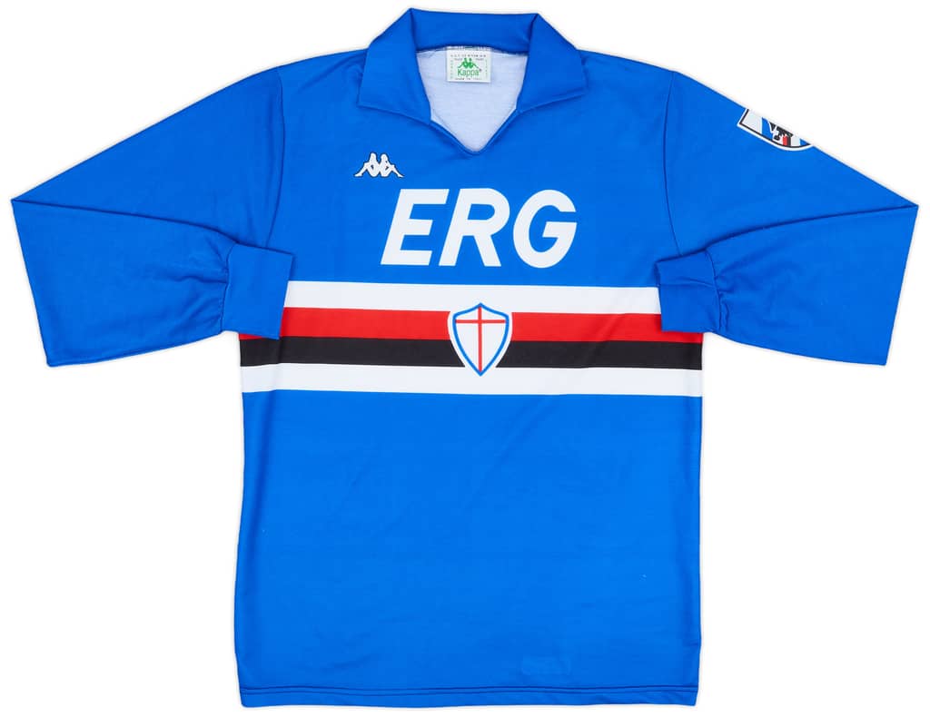 1988-90 Sampdoria Home L/S Shirt - 8/10 - (L)