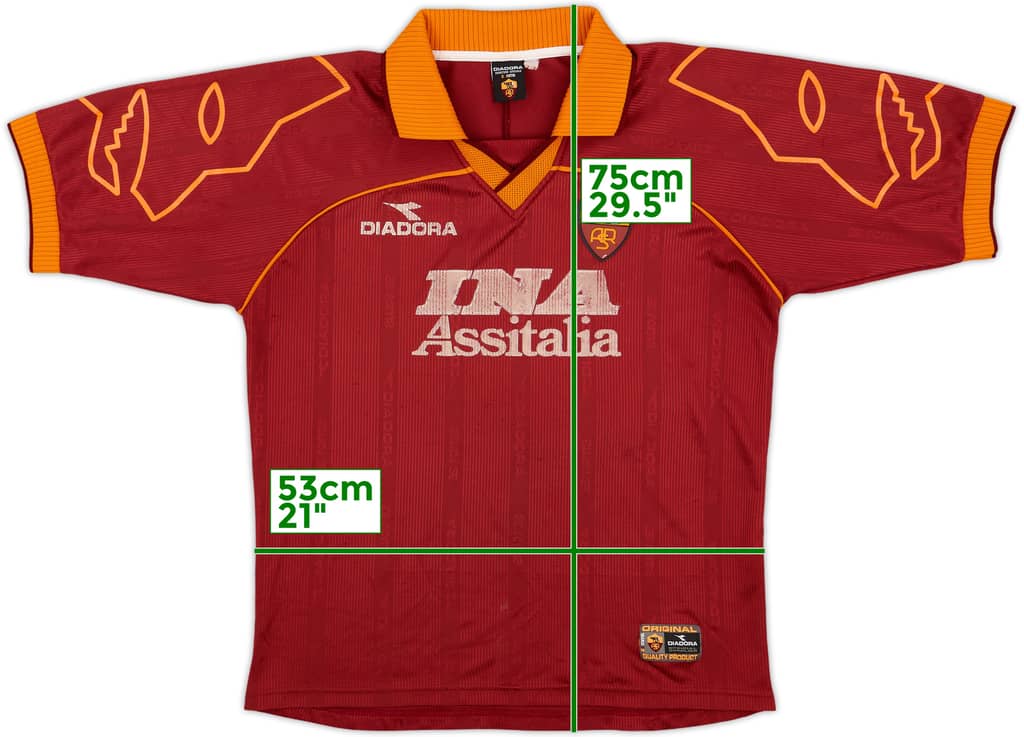 1999-00 Roma Home Shirt - 5/10 - (L)