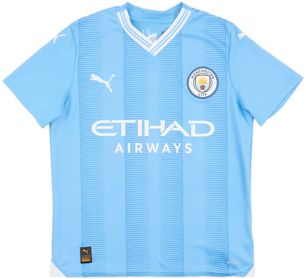 2023-24 Manchester City Home Shirt - 8/10 - (L.Boys)