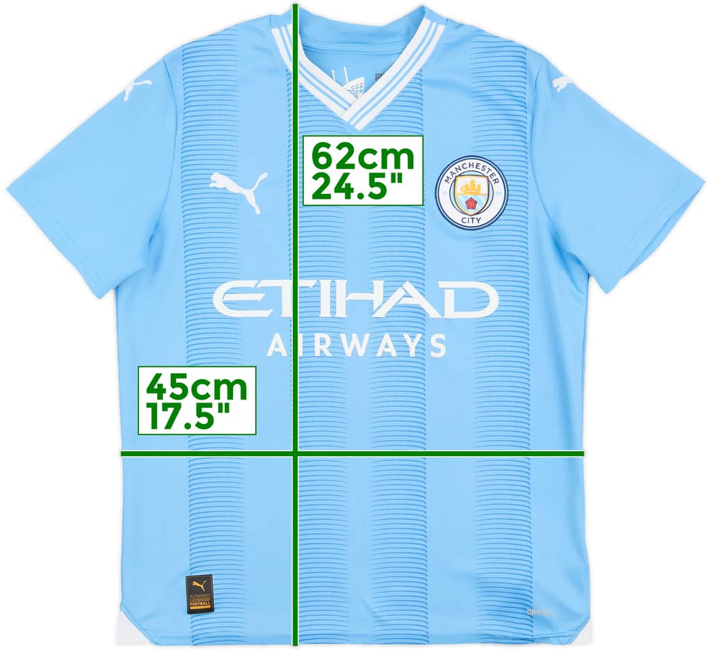 2023-24 Manchester City Home Shirt - 8/10 - (L.Boys)