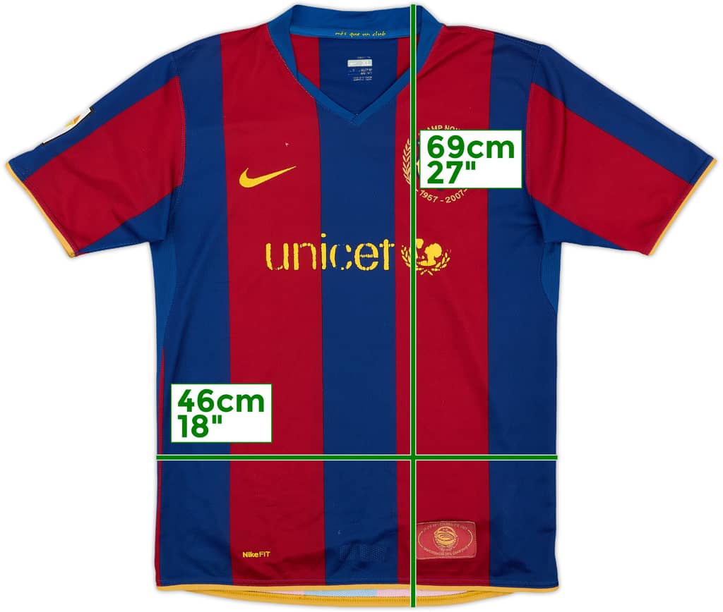 2007-08 Barcelona Home Shirt - 4/10 - (XL.Boys)