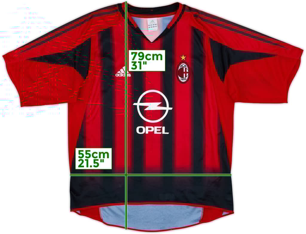 2004-05 AC Milan Home Shirt - 7/10 - (L)