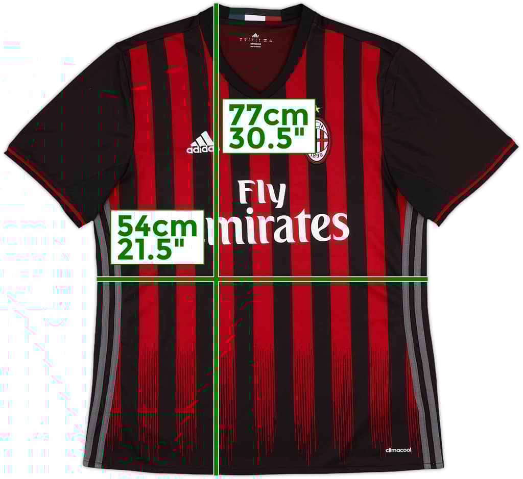 2016-17 AC Milan Home Shirt - 8/10 - (L)
