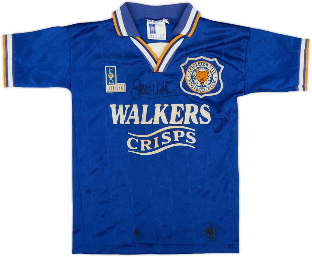 1994-96 Leicester Signed Home Shirt - 7/10 - (S.Boys)