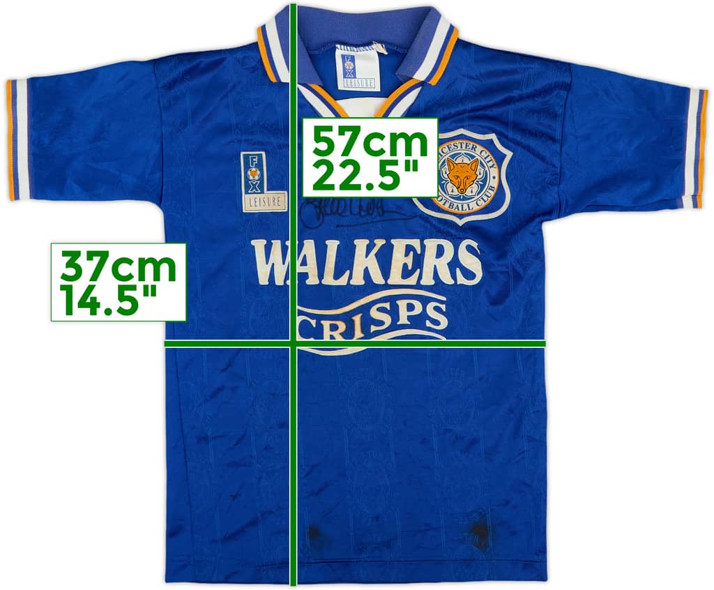 1994-96 Leicester Signed Home Shirt - 7/10 - (S.Boys)