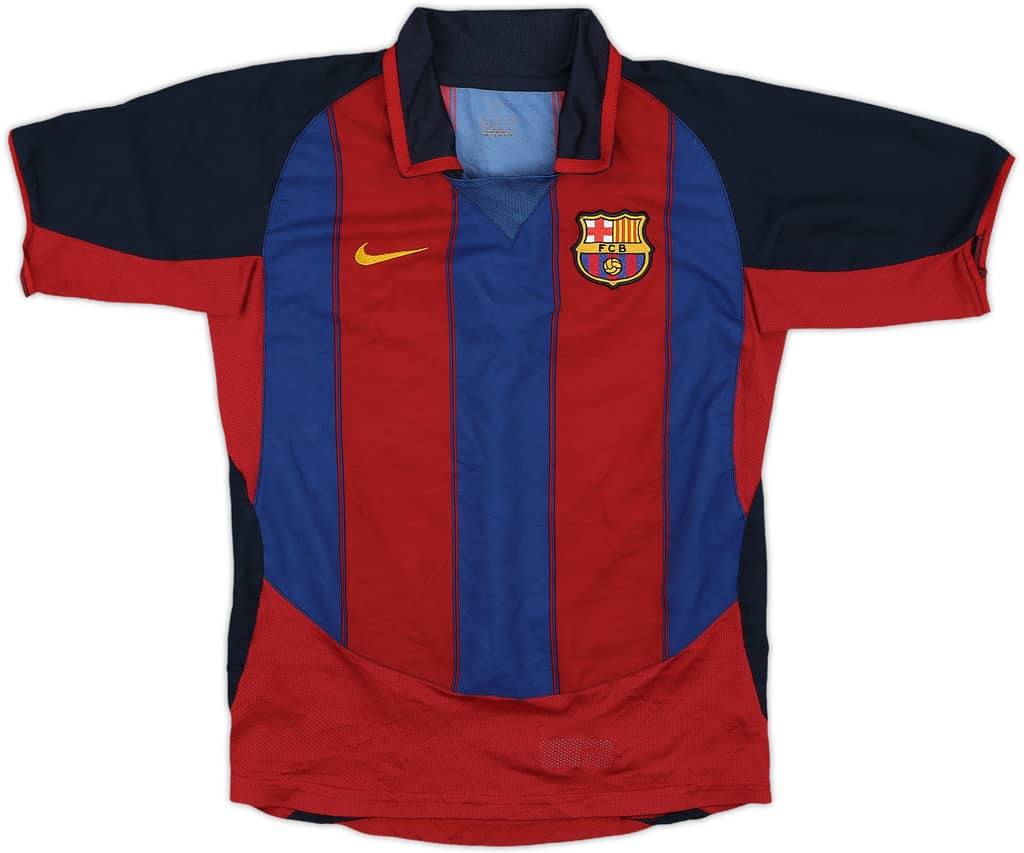 2003-04 Barcelona Home Shirt - 8/10 - (M.Boys)