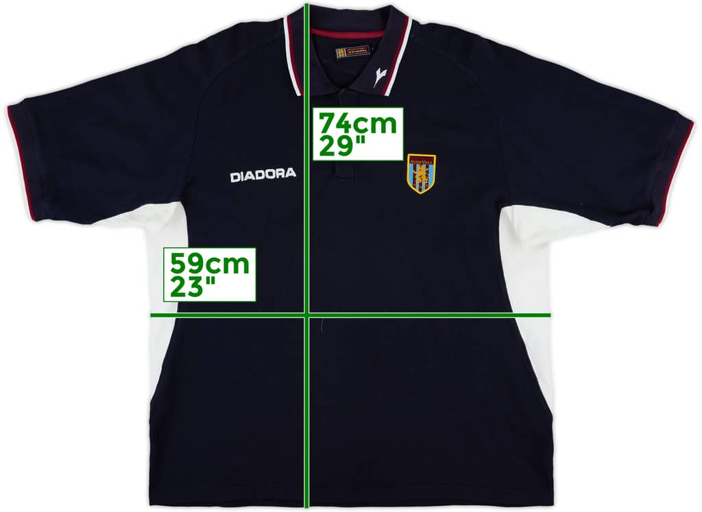 2003-04 Aston Villa Diadora Polo Shirt - 8/10 - (L)