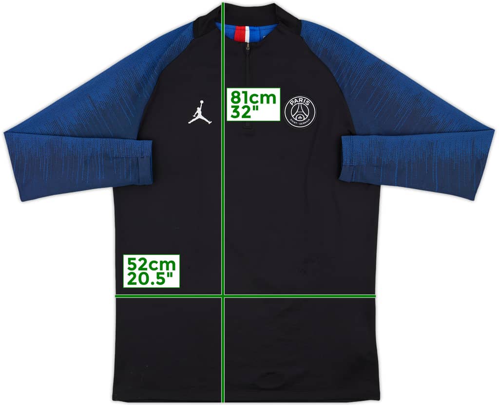 2020-21 Paris Saint-Germain Nike 1/4 Zip Drill Top - 8/10 - (L)