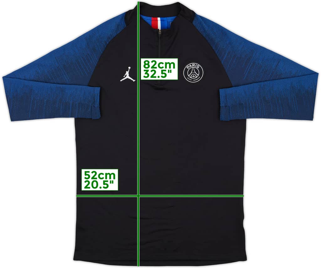 2020-21 Paris Saint-Germain Nike 1/4 Zip Drill Top - 8/10 - (L)