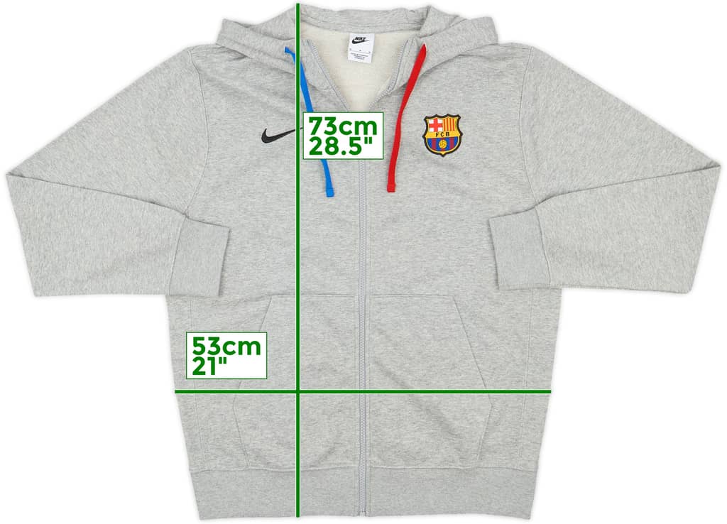 2022-23 Barcelona Nike Hooded Track Jacket - 8/10 - (M)