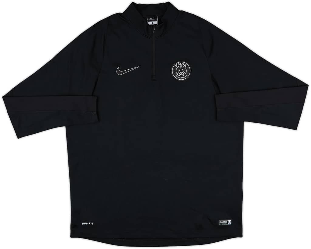 2015-16 Paris Saint-Germain Nike 1/4 Zip Drill Top - 8/10 - (XL)