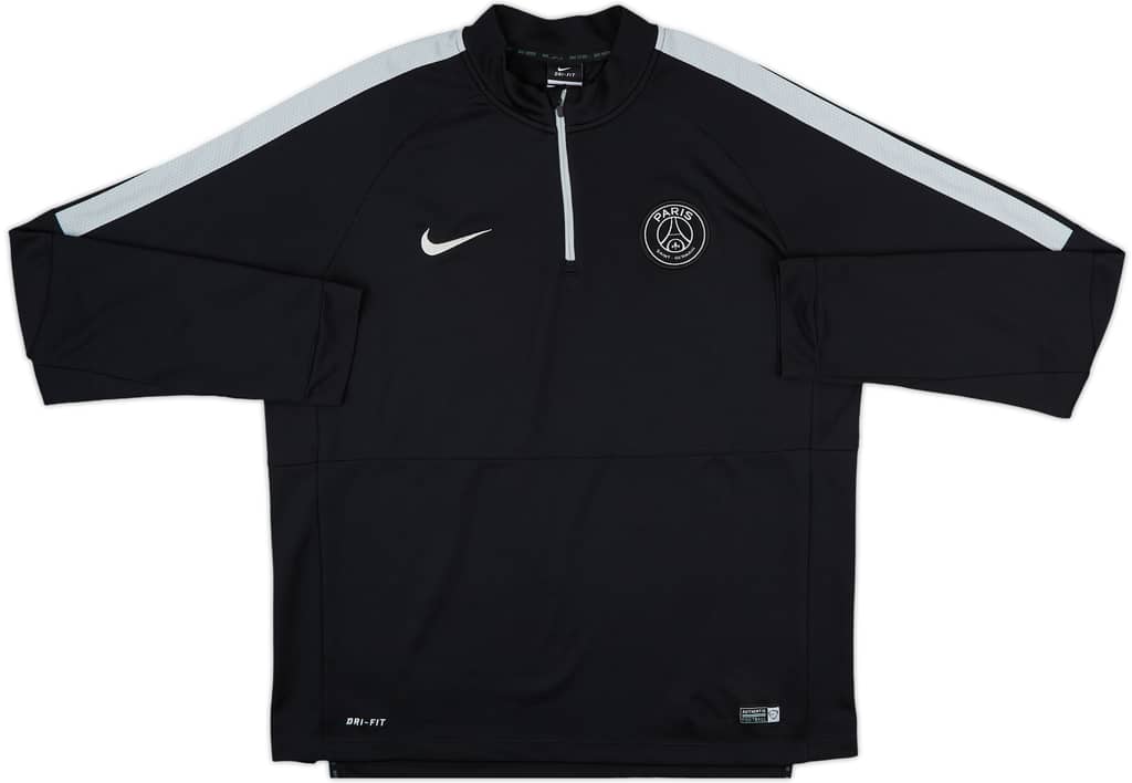 2014-15 Paris Saint-Germain Nike 1/4 Zip Drill Top - 8/10 - (XL)