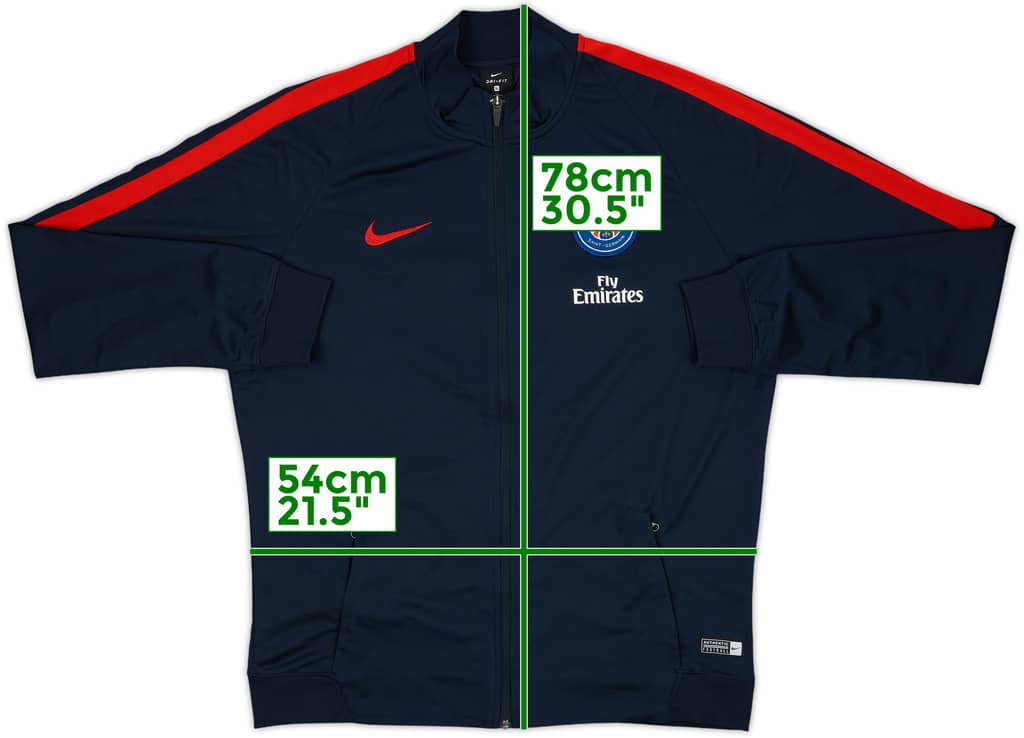 2016-17 Paris Saint-Germain Nike Track Jacket - 8/10 - (XL)