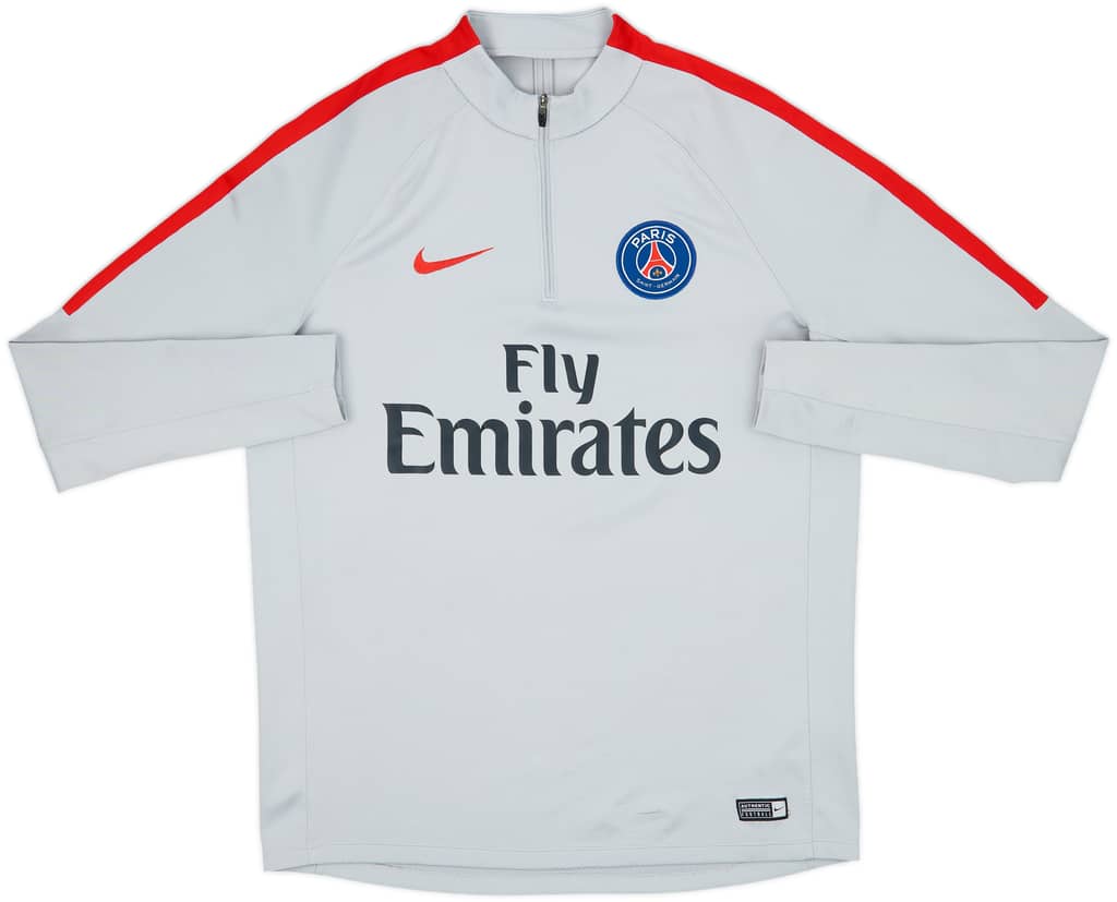 2017-18 Paris Saint-Germain Nike 1/4 Zip Drill Top - 8/10 - (L)