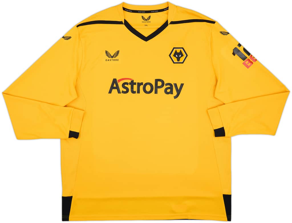 2022-23 Wolves Home L/S Shirt - 9/10 - (XXL)
