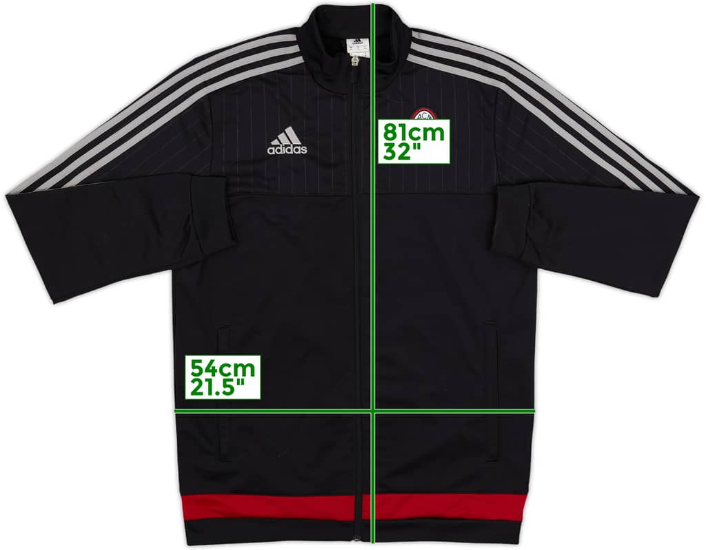 2015-16 AC Milan adidas Track Jacket - 8/10 - (M)