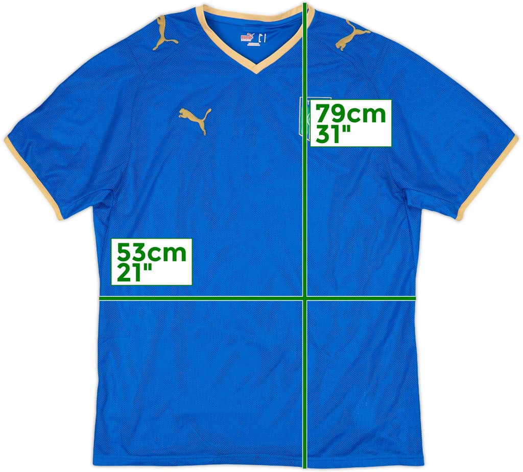 2007-08 Italy Home Shirt - 8/10 - (L)