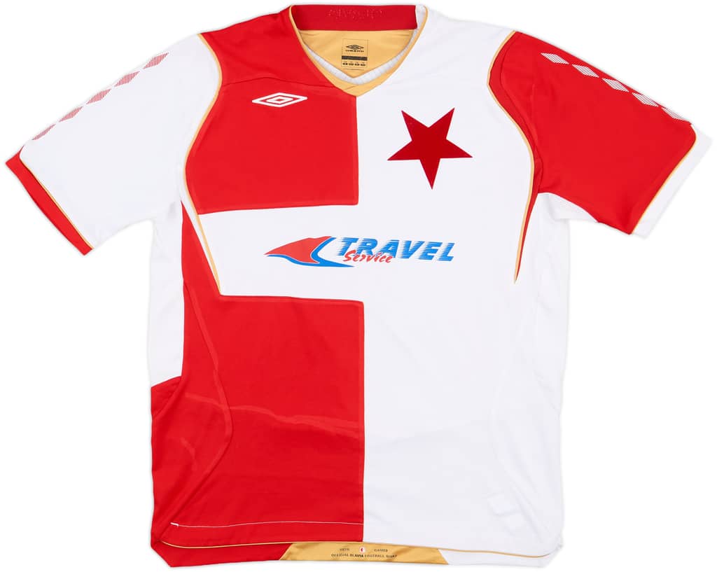 2008-09 Slavia Prague Home Shirt - 7/10 - (XL.Boys)