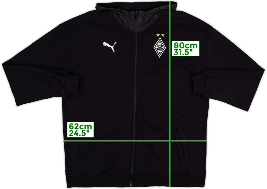 2018-19 Borussia Monchengladbach Puma Hooded Track Jacket - 8/10 - (XL)