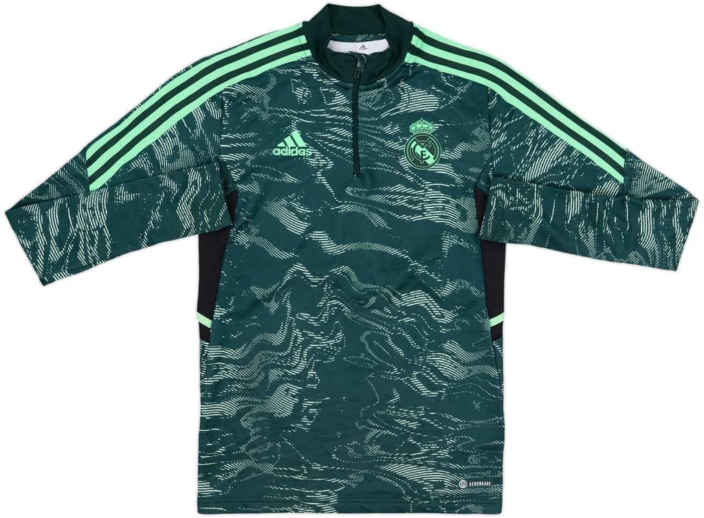 2022-23 Real Madrid adidas European 1/4 Zip Training Top - 8/10 - (XS)