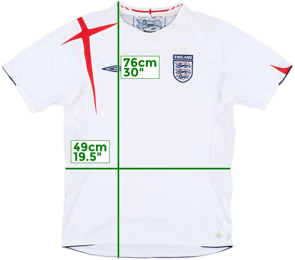 2005-07 England Home Shirt - 5/10 - (M)