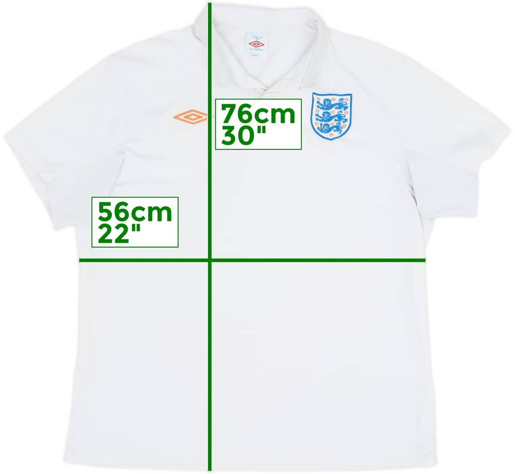 2009-10 England Home Shirt - 5/10 - (XL)