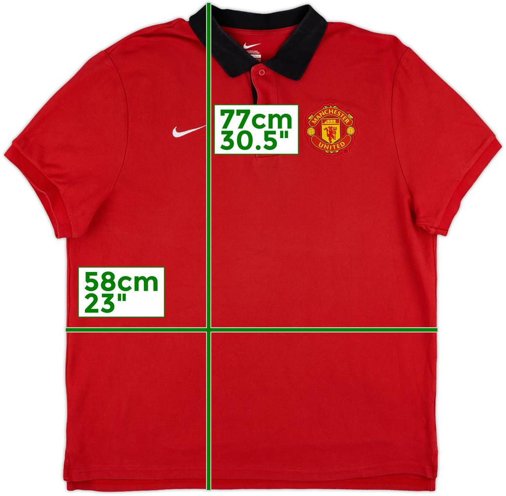2013-14 Manchester United Nike Polo Shirt - 9/10 - (XL)