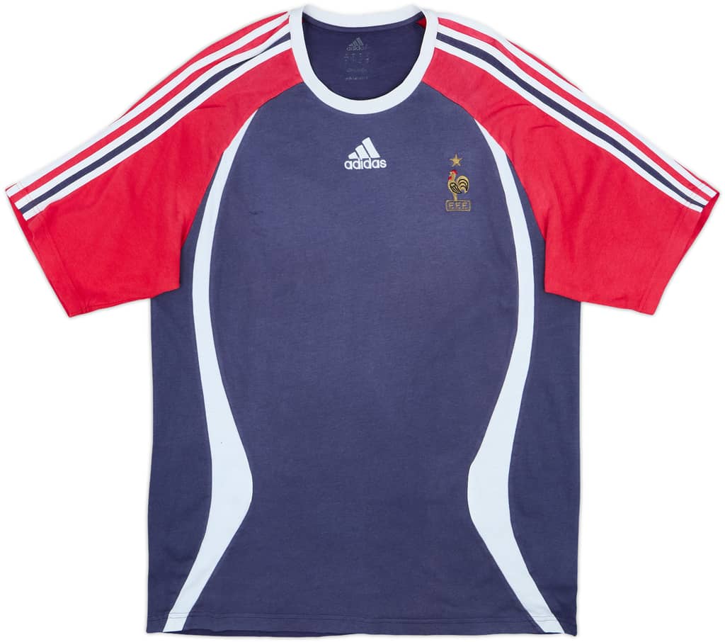 2005-06 France adidas Cotton Tee - 5/10 - (L/XL)