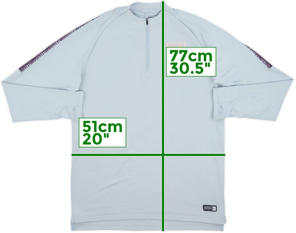 2018-19 England Nike 1/4 Zip Drill Top - 8/10 - (L)