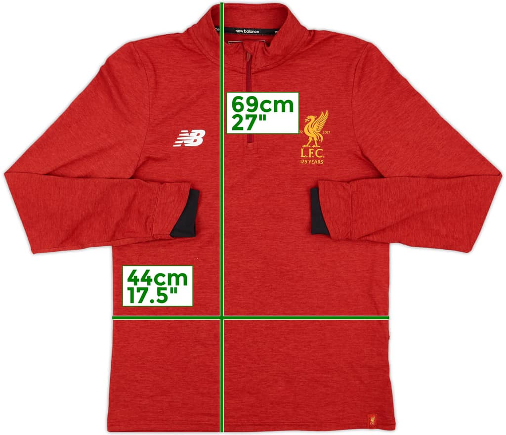 2017-18 Liverpool New Balance 1/4 Zip Drill Top - 8/10 - (XL.Boys)