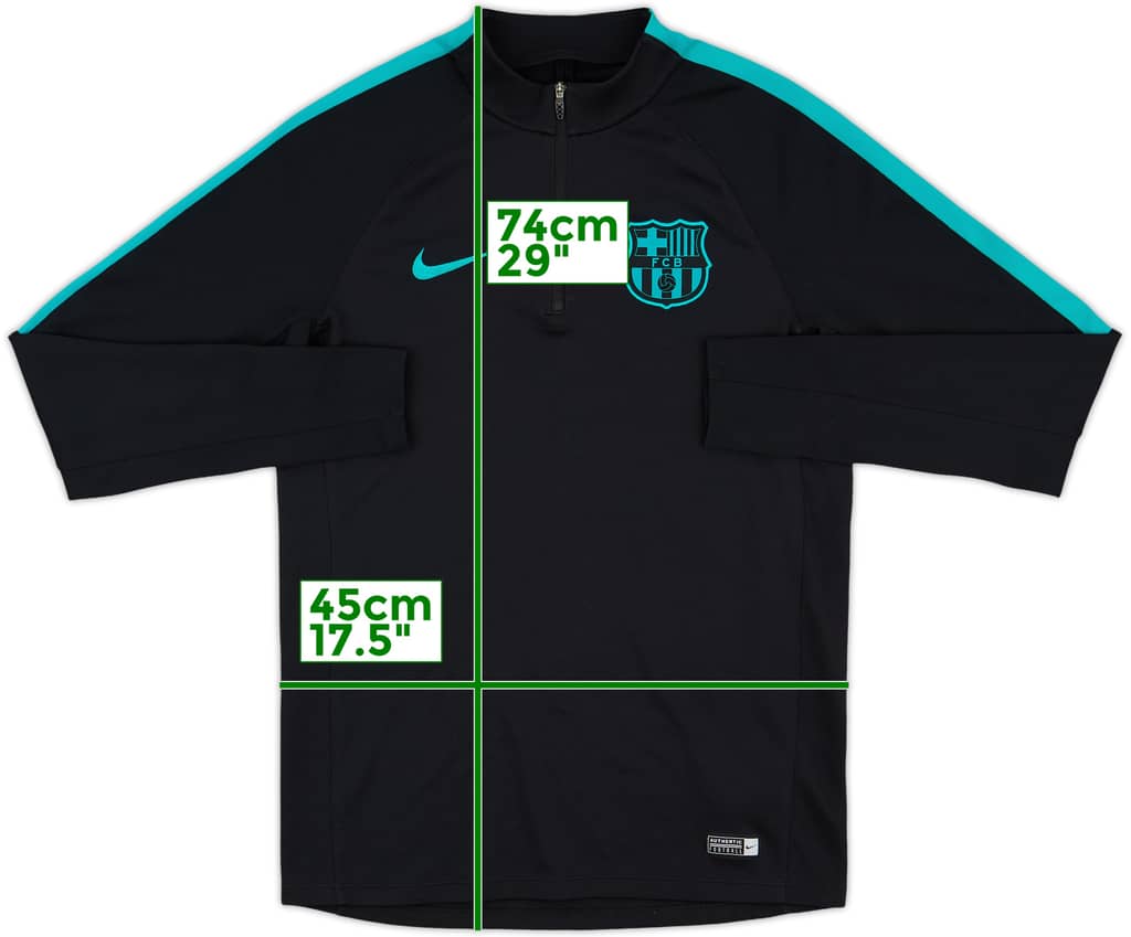 2016-17 Barcelona Nike 1/4 Zip Drill Top - 8/10 - (S)