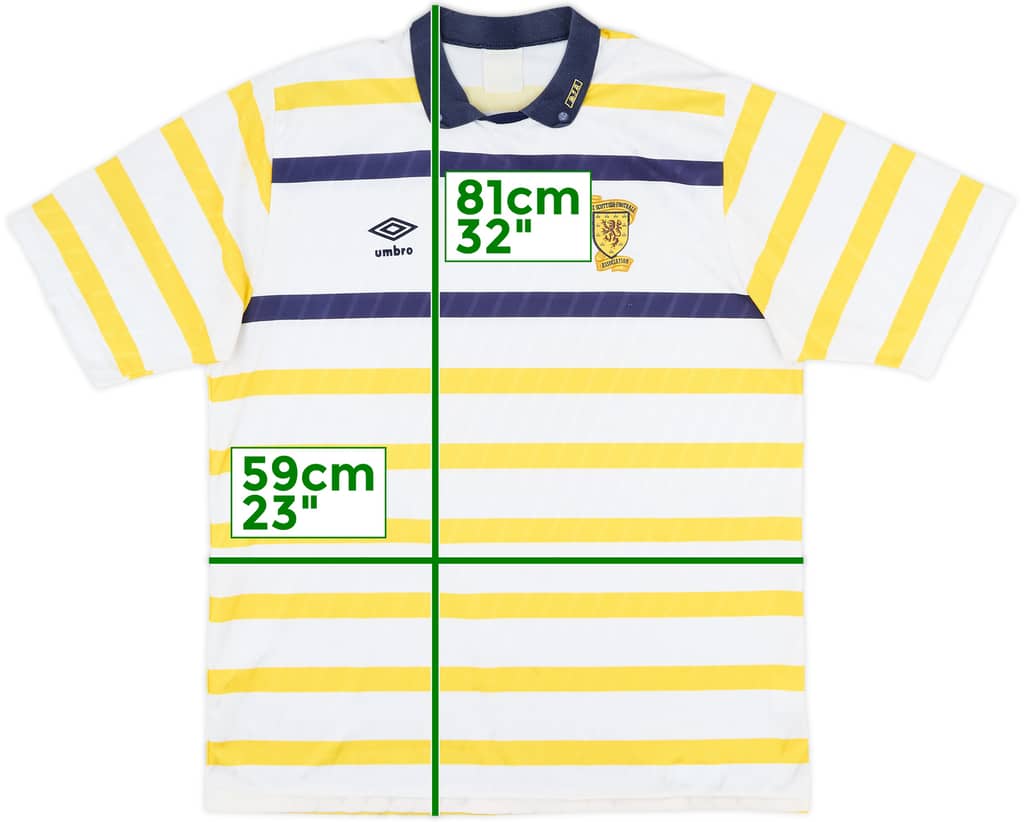 1988-91 Scotland Away Shirt - 8/10 - (XL)
