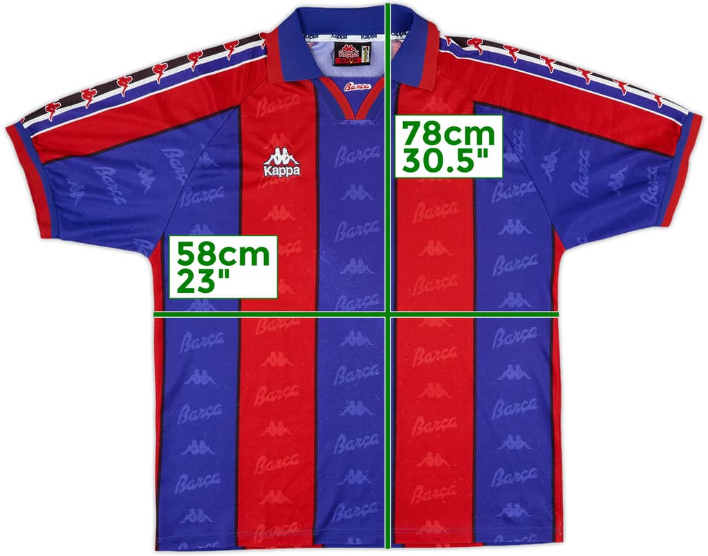 1995-97 Barcelona Home Shirt - 8/10 - (XL)